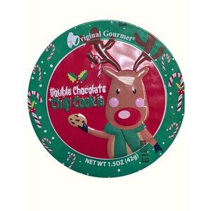Christmas Reindeer Single Cookie Tin Holiday Design